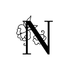 Vector floral letter