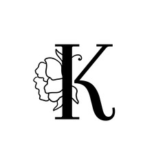 Vector floral letter