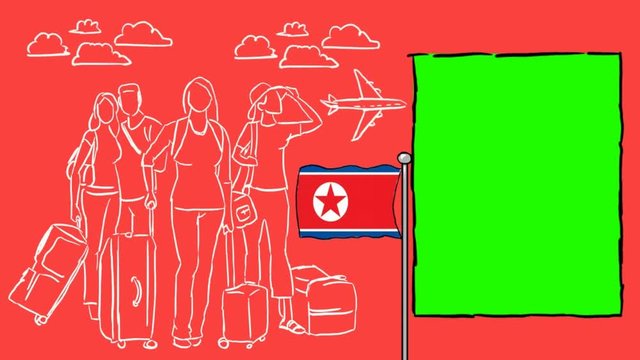 North Korea hand drawn tourism