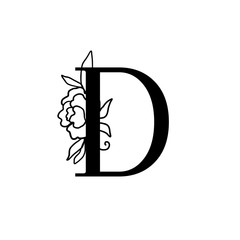 Vector floral letter