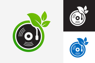 Music Plant Logo Template Design Vector, Emblem, Design Concept, Creative Symbol, Icon