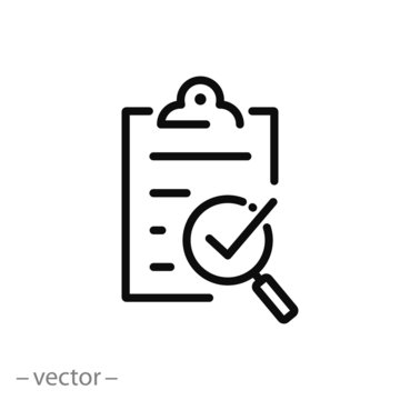 compliance icon, quality check line sign - vector illustration eps10