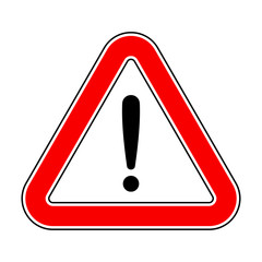 Exclamation danger icon triangle sign