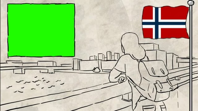 Finland hand drawn tourism