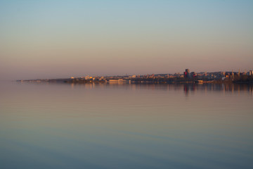 Fototapeta premium city at sunset