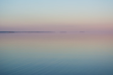 horizon line at sunset