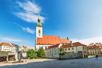Naklejka premium Bratislava, Slovakia May 24, 2018: Saint Martin's Cathedral, Bratislava (Slovakia). St. Martin's Cathedral in Bratislava was built in 1221.