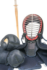  protective equipment 'bogu' and bamboo sword 'sinai'  for Japanese fencing Kendo training