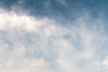 Beautiful white clouds against the blue sky.