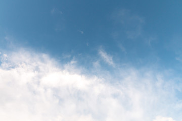 Beautiful white clouds against the blue sky.