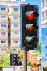 traffic light on a city street