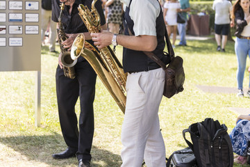 Strassenmusiker auf der Rennbahn 