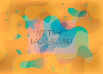 Fototapeta na wymiar Abstract orange and green vibrant background with abstract shapes. Modern wallpaper with gradient blobs for ui design, web, apps wallpaper, banner