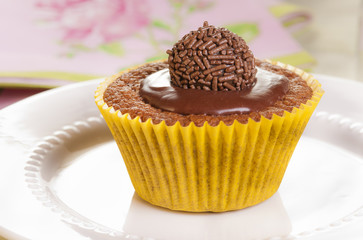 cup-cake brigadeiro de chocolate