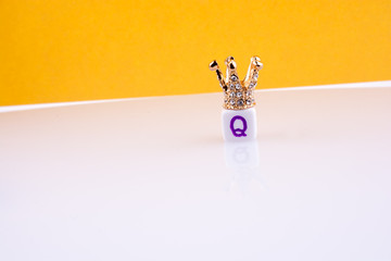 Crown on letter cube