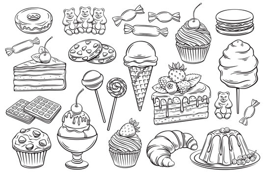 confectionery and sweets icons