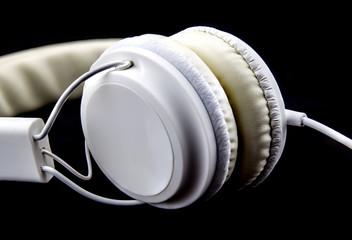 Headphones Ion a Black Background