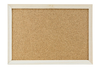 Fototapeta premium Color shot of a brown cork board in a frame.