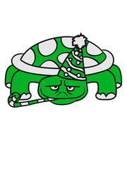 geburtstag feiern spaß party hut jubiläum feier anlaß comic cartoon schildkröte panzer lustig süß niedlich design cool clipart