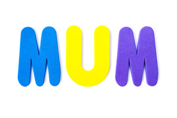 The word MUM