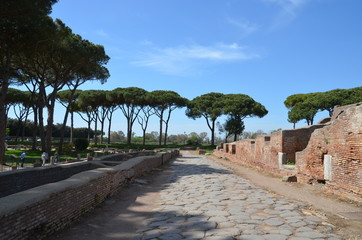 Fototapeta premium ancient road rome 