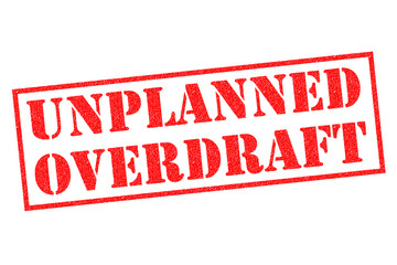 UNPLANNED OVERDRAFT Rubber Stamp