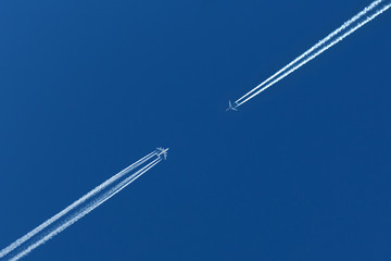 Two flights about to collide 