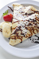 Strawberry Banana Chocolate Crepe