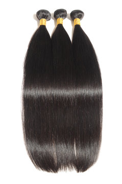 Straight Black Human Hair Weaves Extensions Bundels