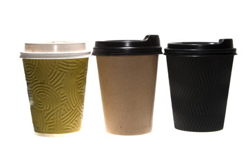 disposable glass isolated on white background