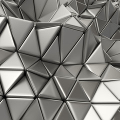 Chrome abstract triangles backdrop - 208183207
