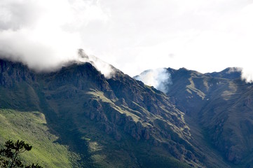 Peruvian Mountains in the Clouds