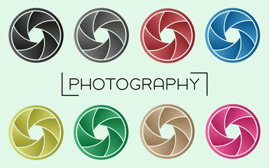 Camera Aperture Set - Gradient Color