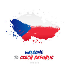Welcome to Czech Republic. Flag and map of the country