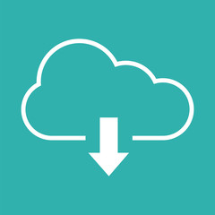 download icon with cloud and arrow