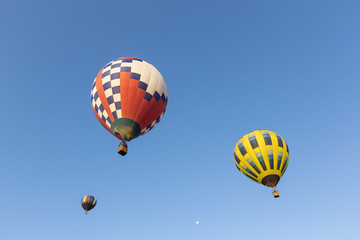 Hot air balloons flying in the sky