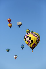 Hot air balloons flying in the sky