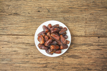 date palm fruit or kurma , ramadan food , image Vintage style