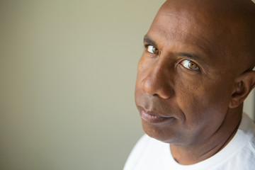 African American man in deep thought.