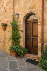 Fototapeta na wymiar Monticchiello houses, Tuscany Italy