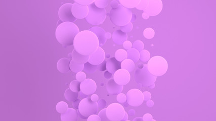 Purple discs of random size on purple background