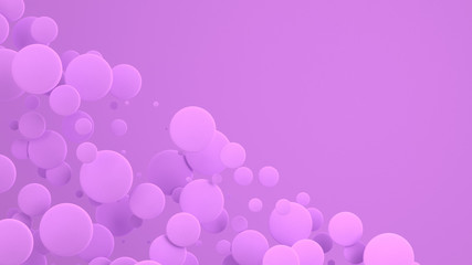 Purple discs of random size on purple background