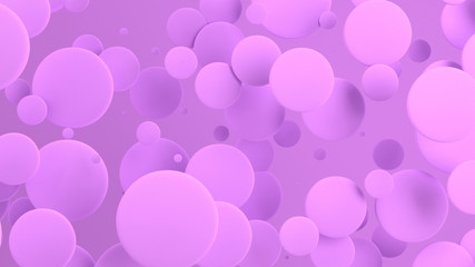 Purple discs of random size on purple background