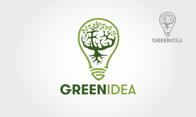 Green Idea vector logo template. Simple work and adjusted to suit your business.