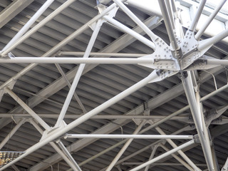 Structure of steel roof frame for building construction