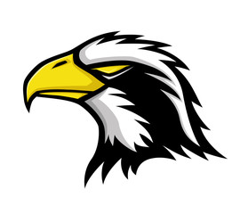 Bald eagle sign on a white background.