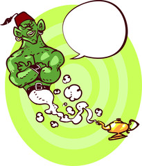 alaaddin's genie and lamp cartoon