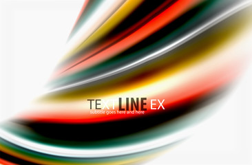 Rainbow color waves, vector blurred abstract background