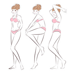 beauty cartoon woman