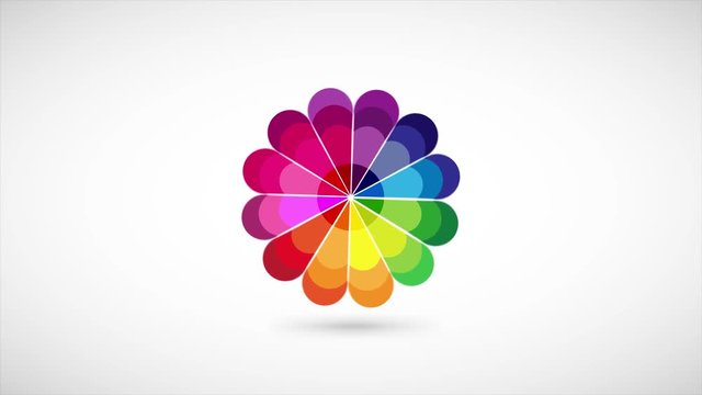 Color Palette Wheel Video Animation, multi-colored